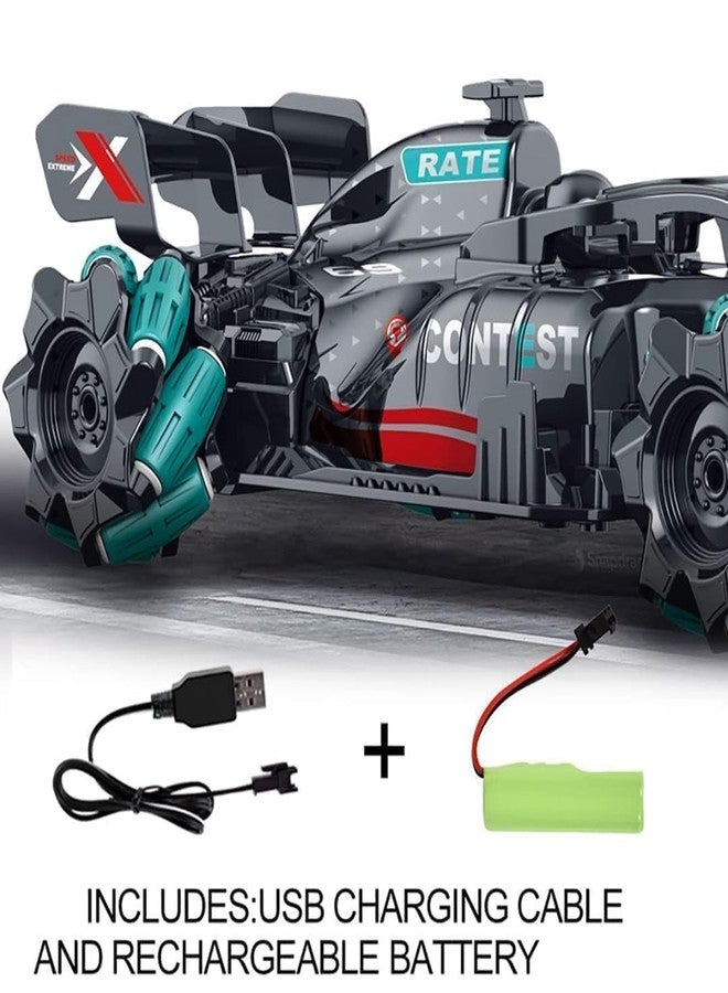 Oupstrive Rechargeable F1 Super Drifter 360 Rotation Remote Control Smoke car with LED Lights | Stunt High Speed Race Remote Control Fast Stunt Toy Car for Kids (Multicolor, Pack of 1) - Image 4